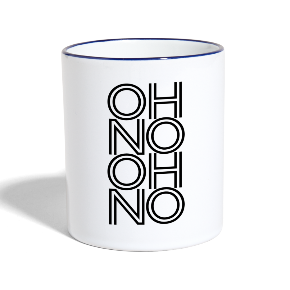 OH NO - Tasse zweifarbig 325 ml - Weiß/Kobaltblau