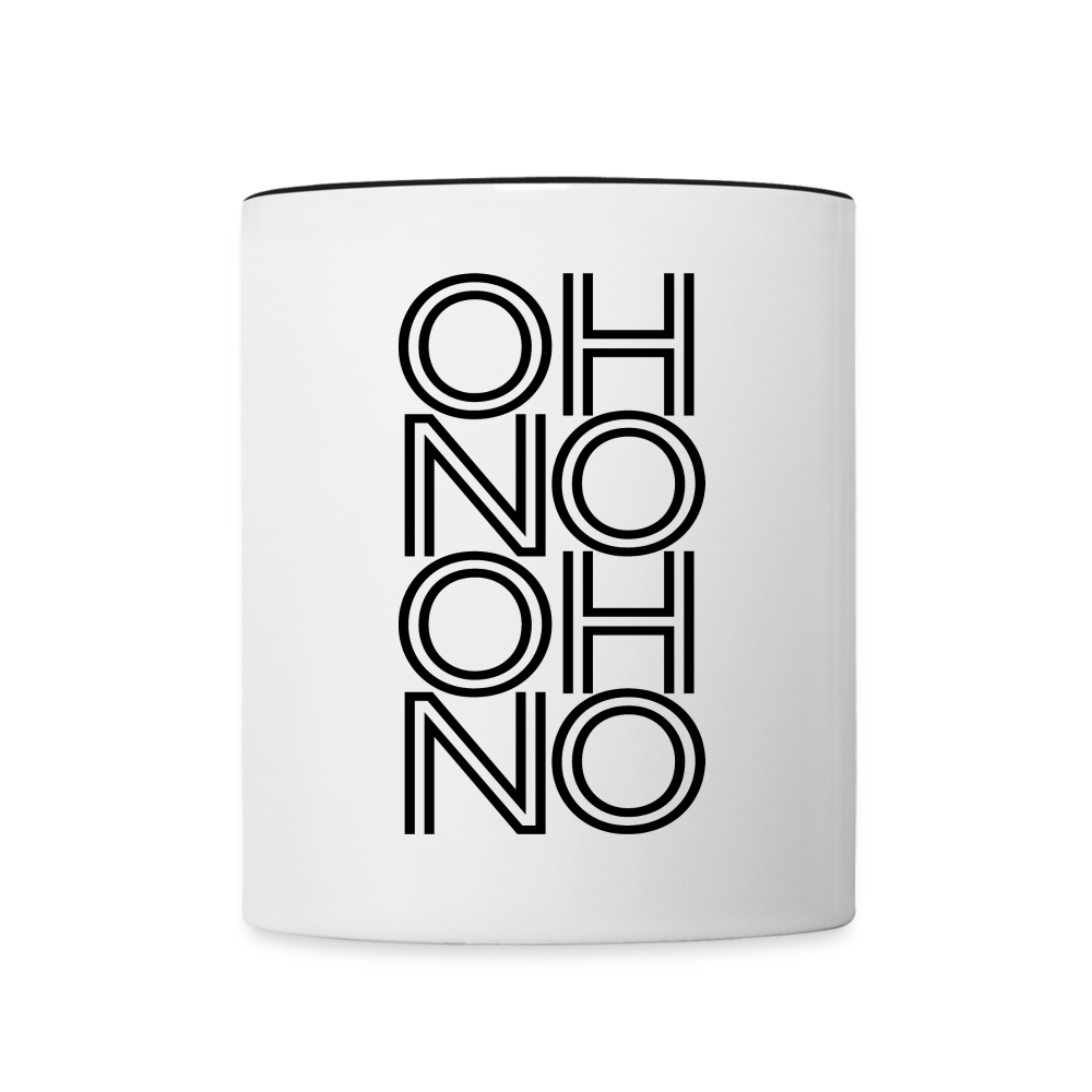 OH NO - Tasse zweifarbig 325 ml - Weiß/Schwarz