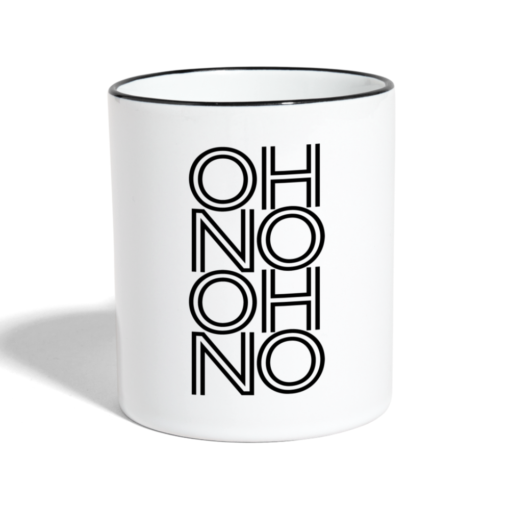 OH NO - Tasse zweifarbig 325 ml - Weiß/Schwarz