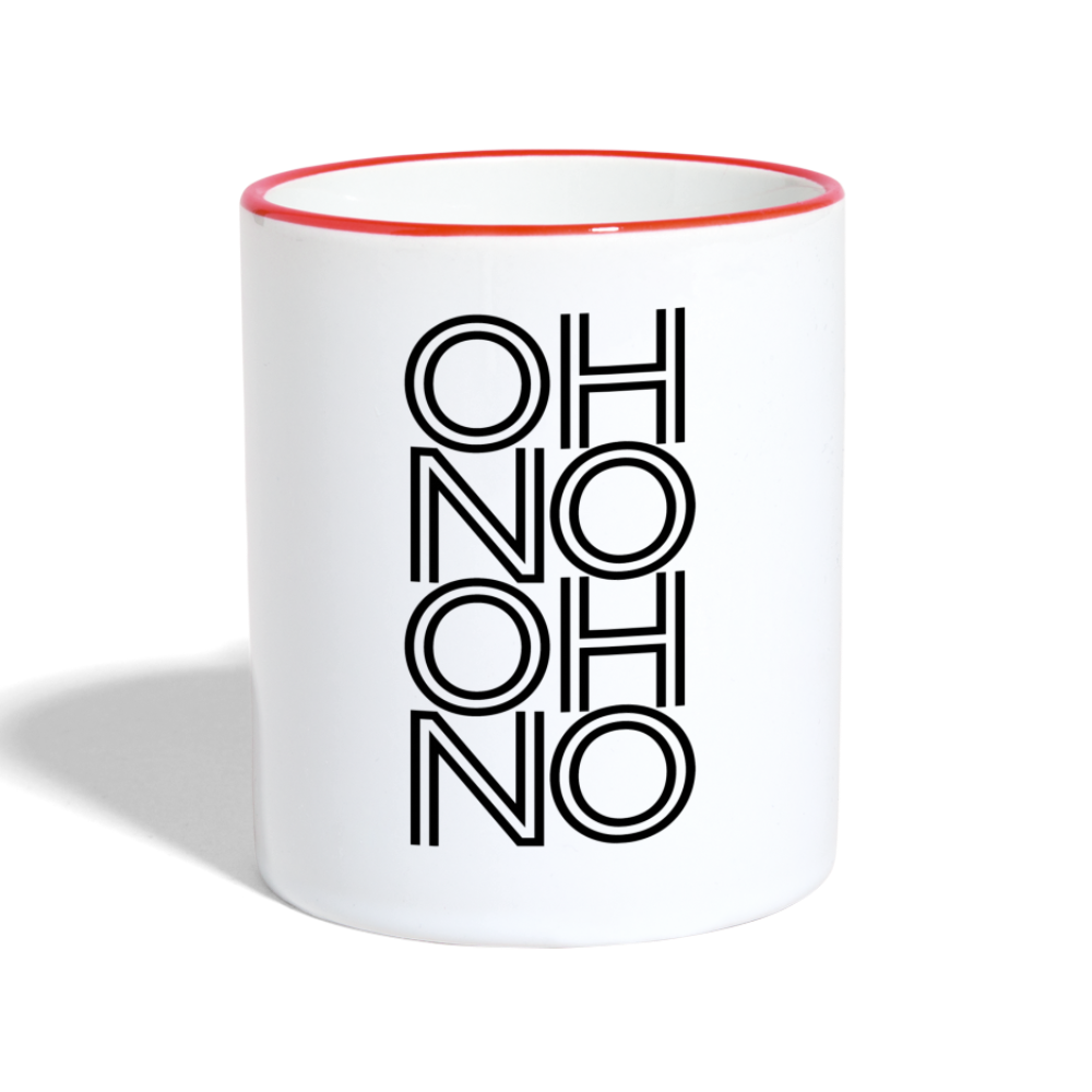 OH NO - Tasse zweifarbig 325 ml - Weiß/Rot