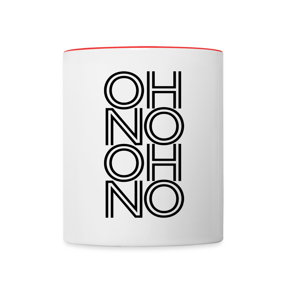OH NO - Tasse zweifarbig 325 ml - Weiß/Rot