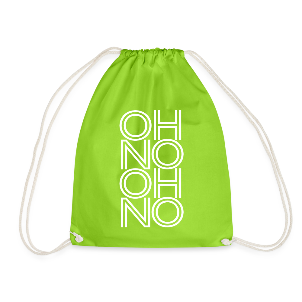 OH NO - Turnbeutel aus 100% Baumwolle - Neongrün