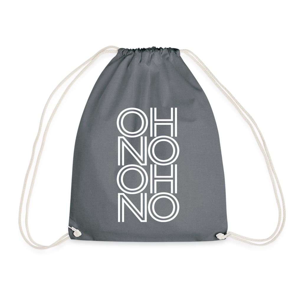OH NO - Turnbeutel aus 100% Baumwolle - Grau
