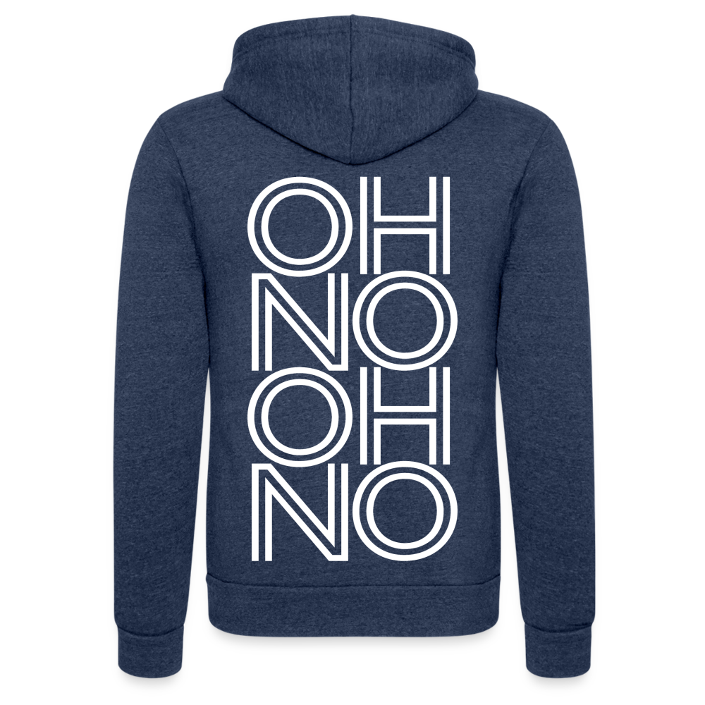 OH NO - Unisex Tri-Blend Kapuzenjacke - Navy meliert