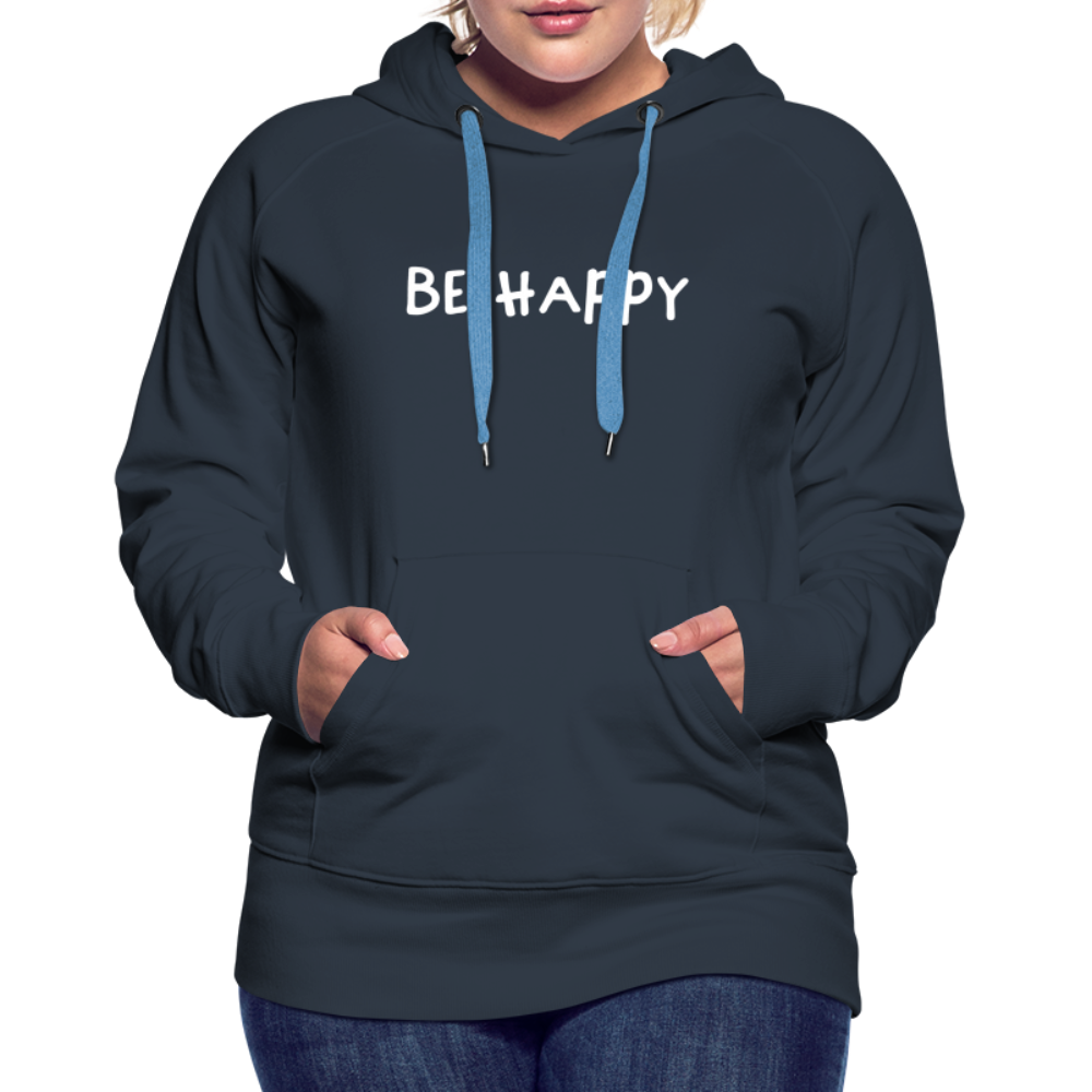 Be Happy - Frauen Hoodie - Navy