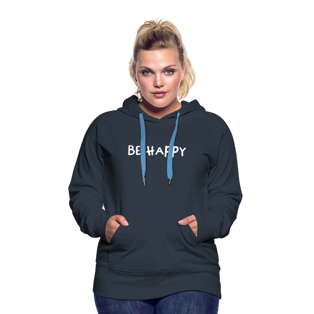 Be Happy - Frauen Hoodie - Navy