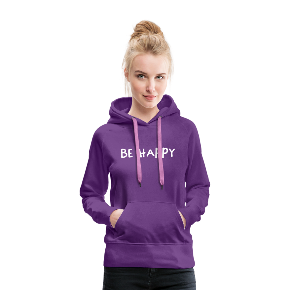 Be Happy - Frauen Hoodie - Purple
