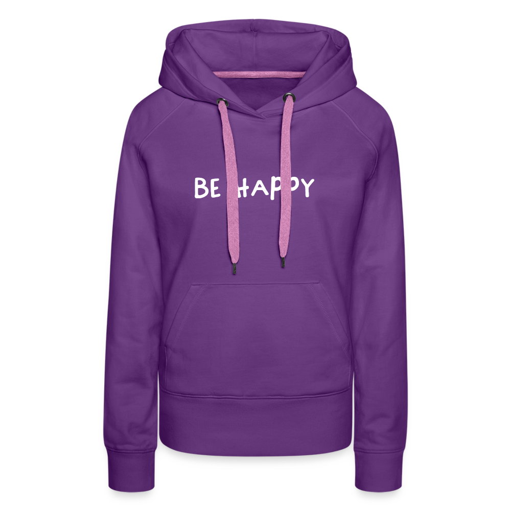Be Happy - Frauen Hoodie - Purple