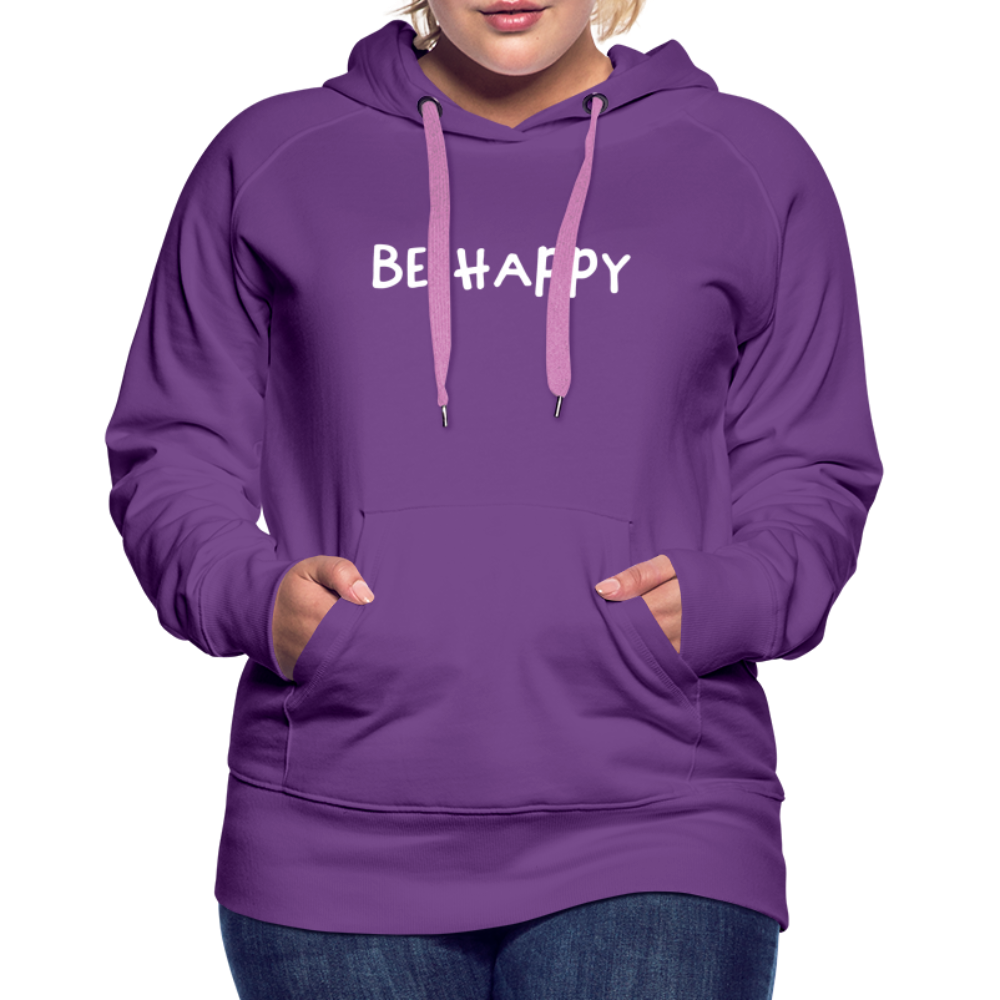 Be Happy - Frauen Hoodie - Purple