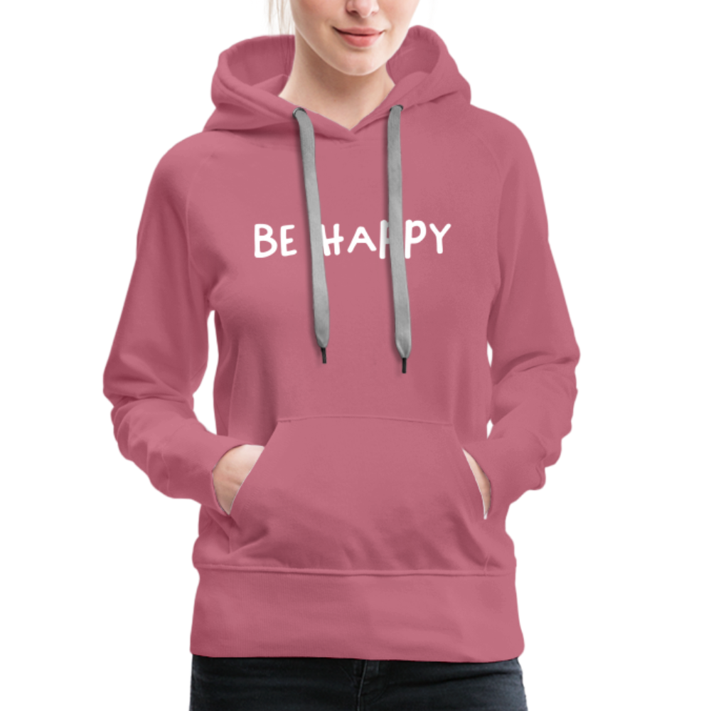 Be Happy - Frauen Hoodie - Malve