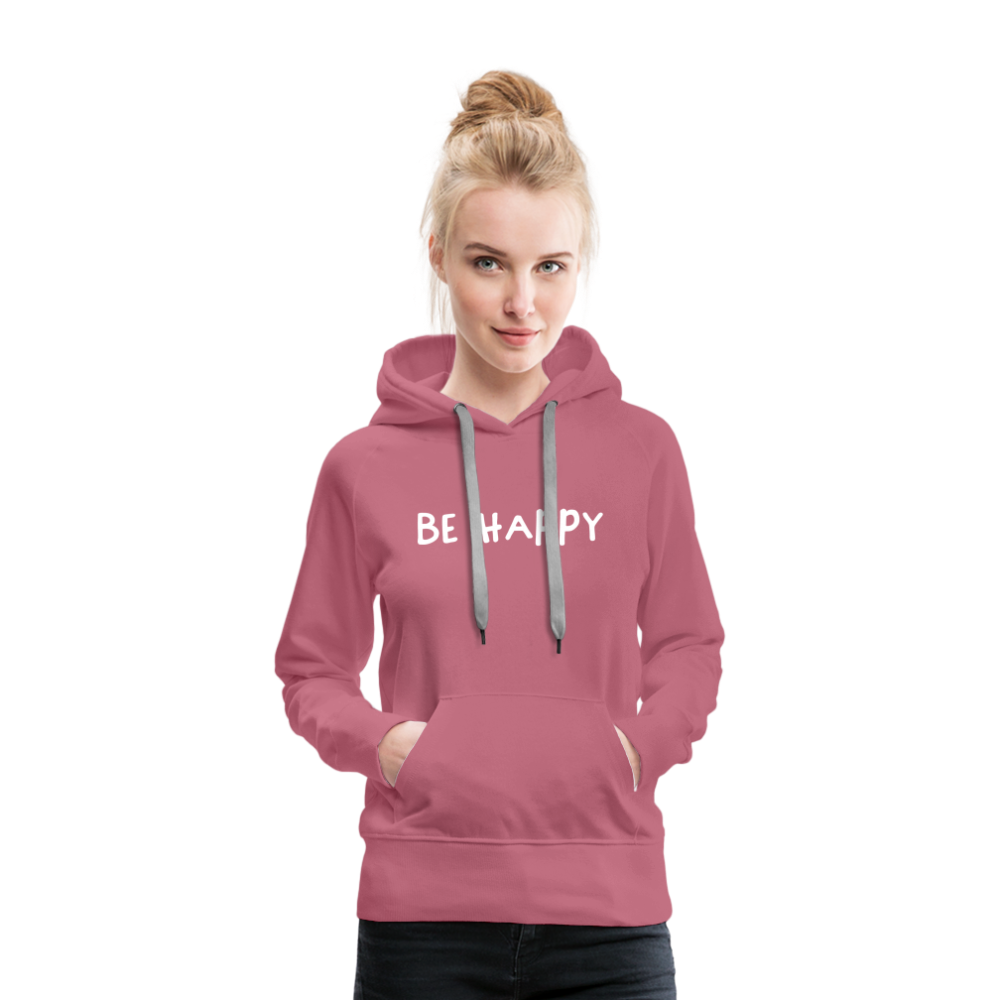 Be Happy - Frauen Hoodie - Malve