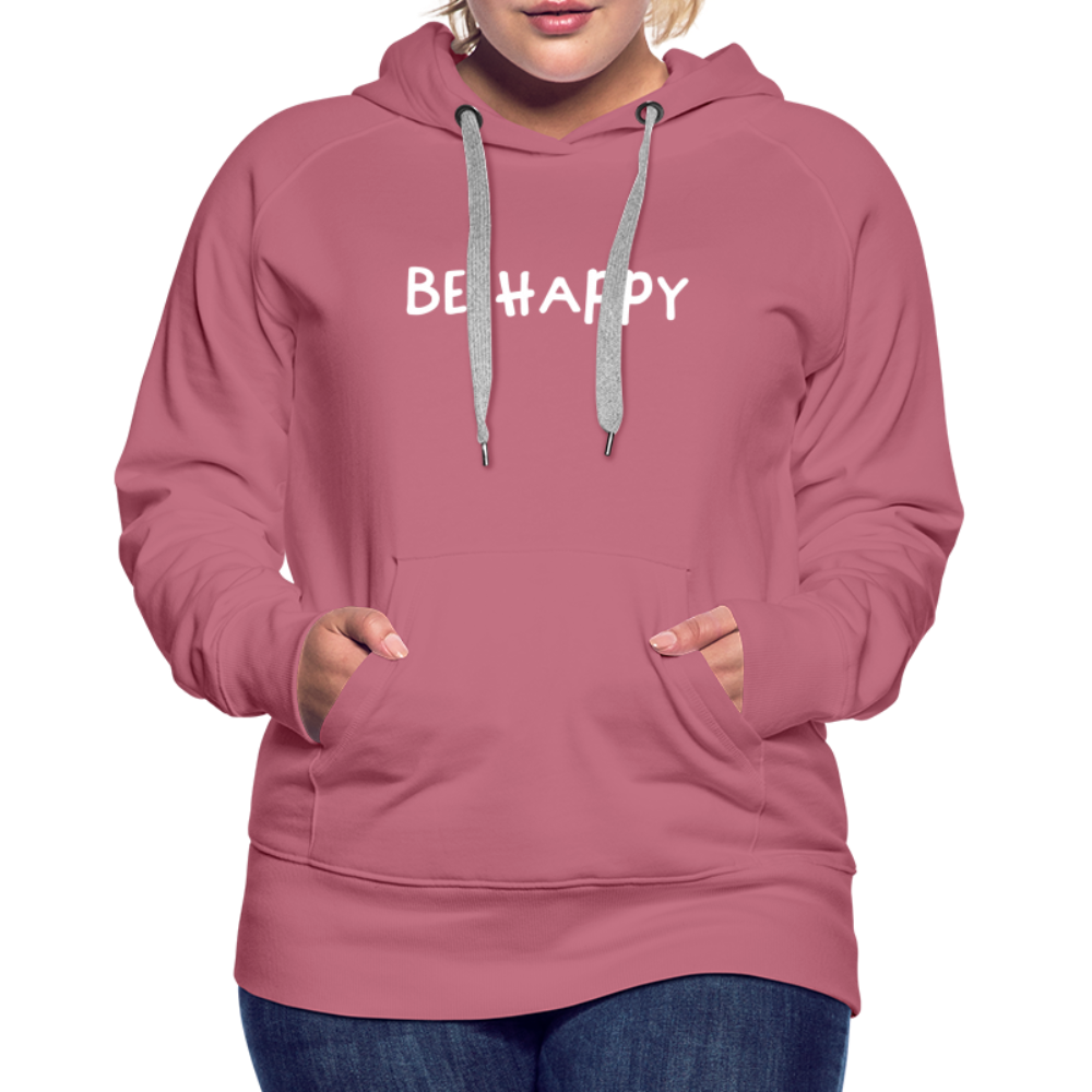 Be Happy - Frauen Hoodie - Malve