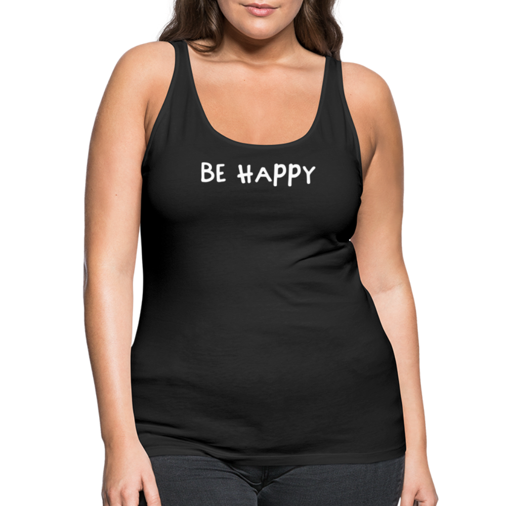 Be Happy - Frauen Tank Top - Schwarz