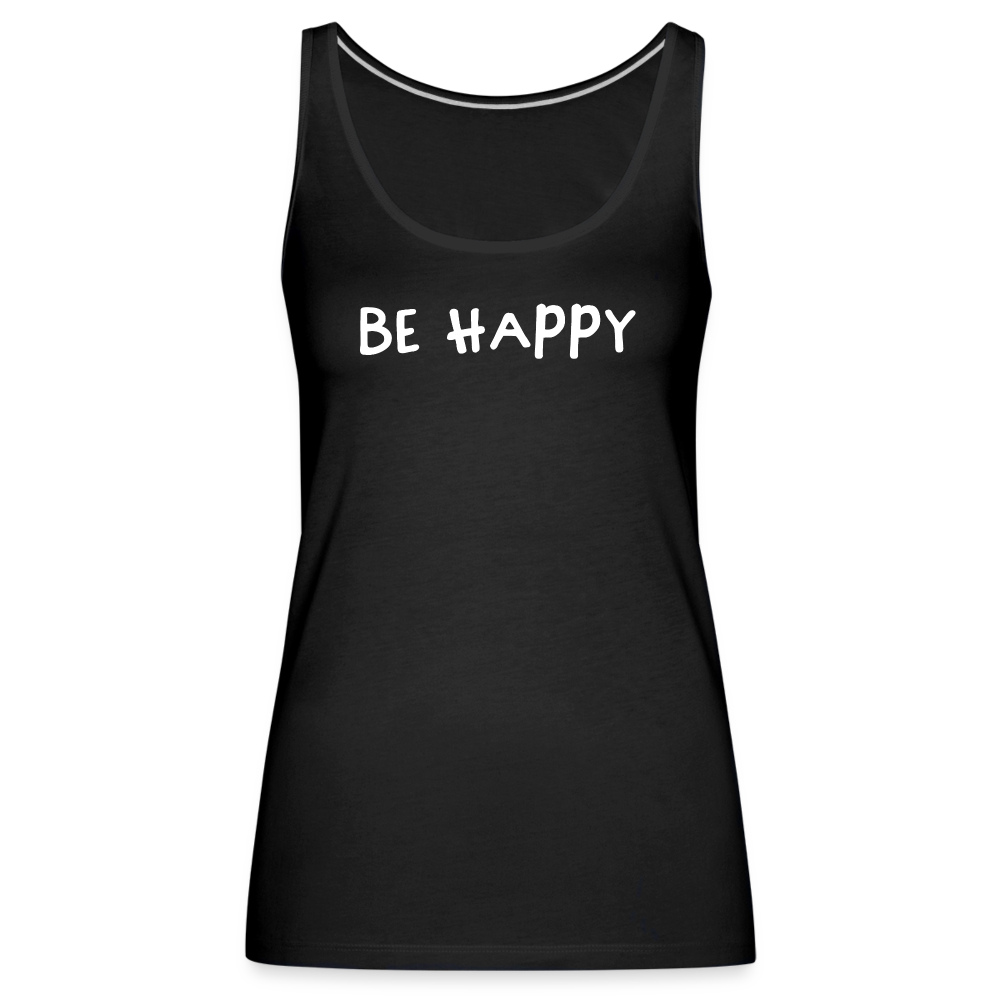 Be Happy - Frauen Tank Top - Schwarz