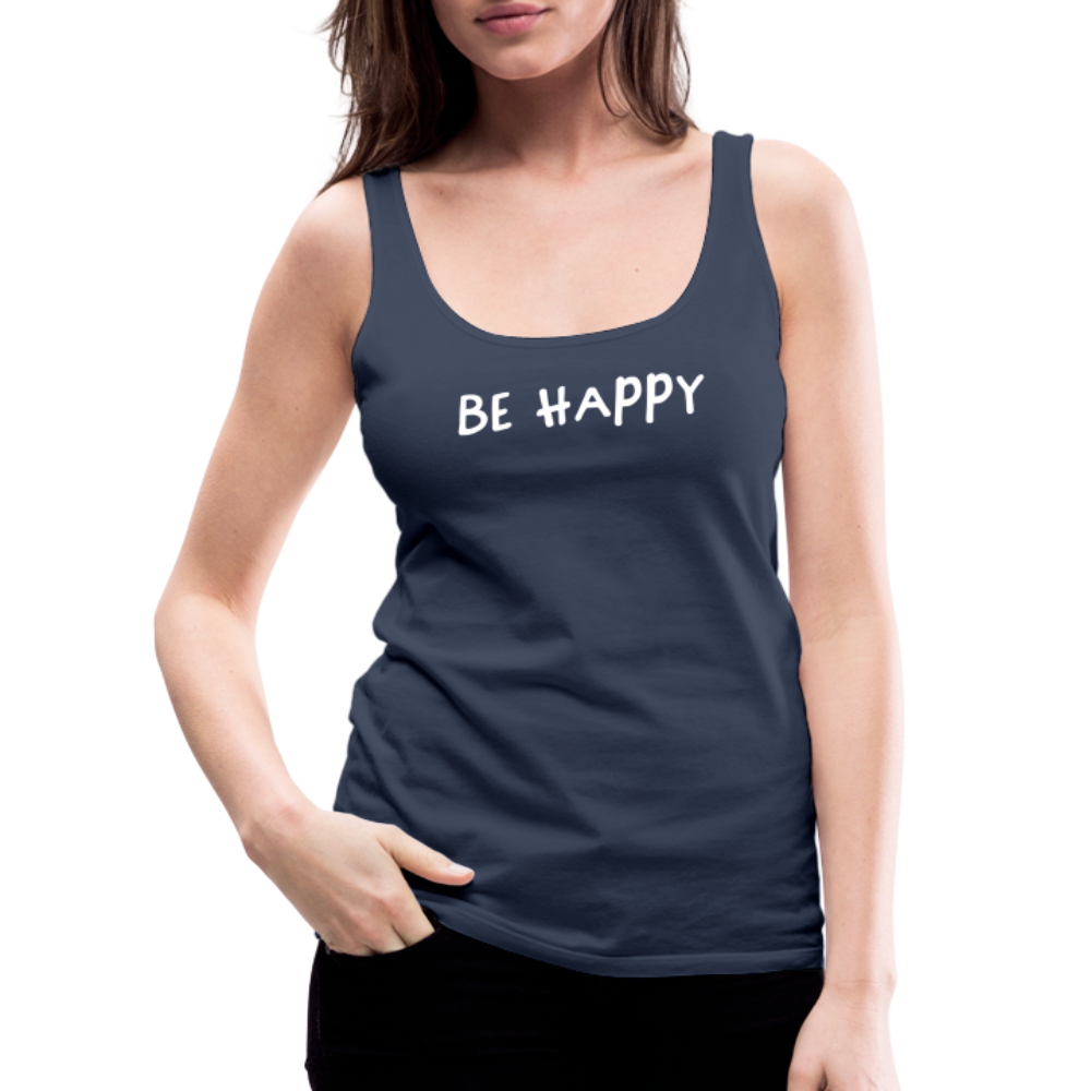 Be Happy - Frauen Tank Top - Navy