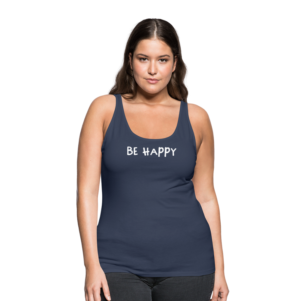 Be Happy - Frauen Tank Top - Navy
