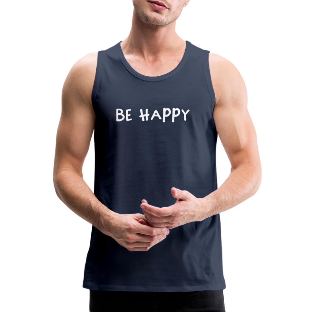 Be Happy - Männer Tank Top - Navy