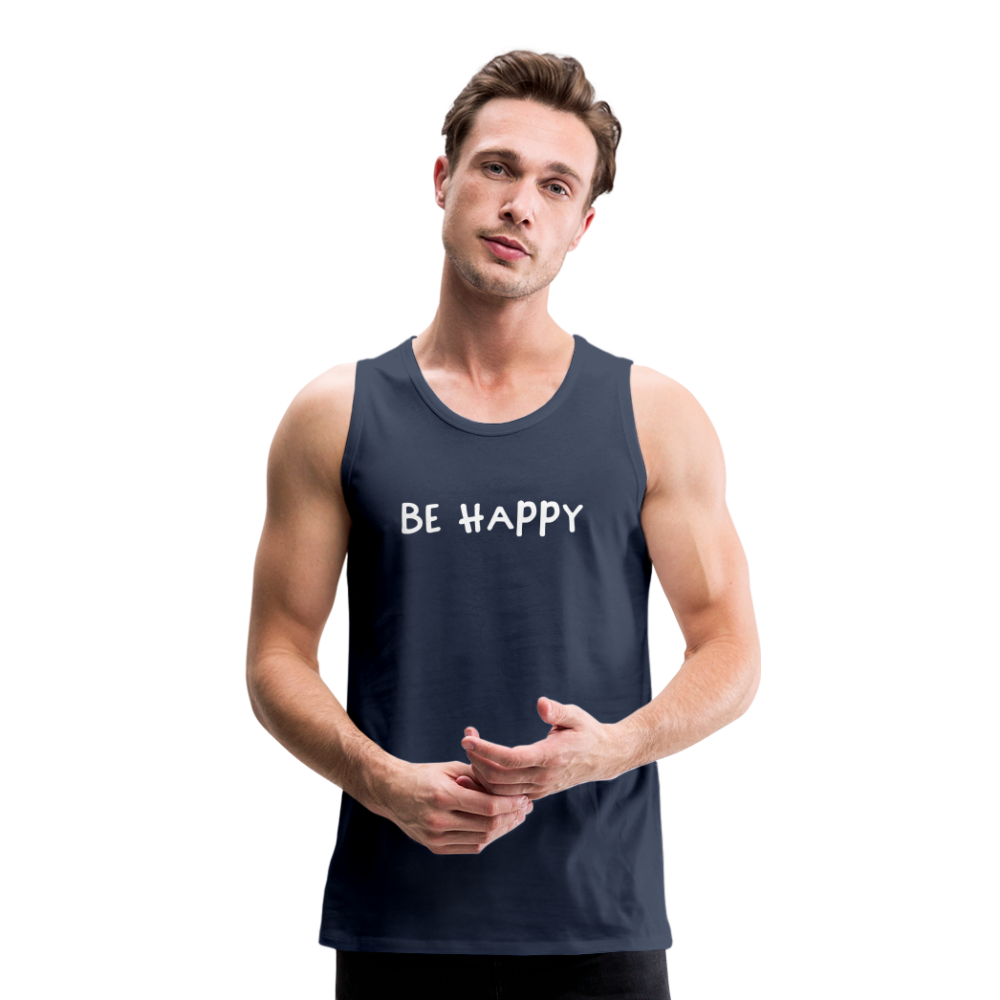 Be Happy - Männer Tank Top - Navy