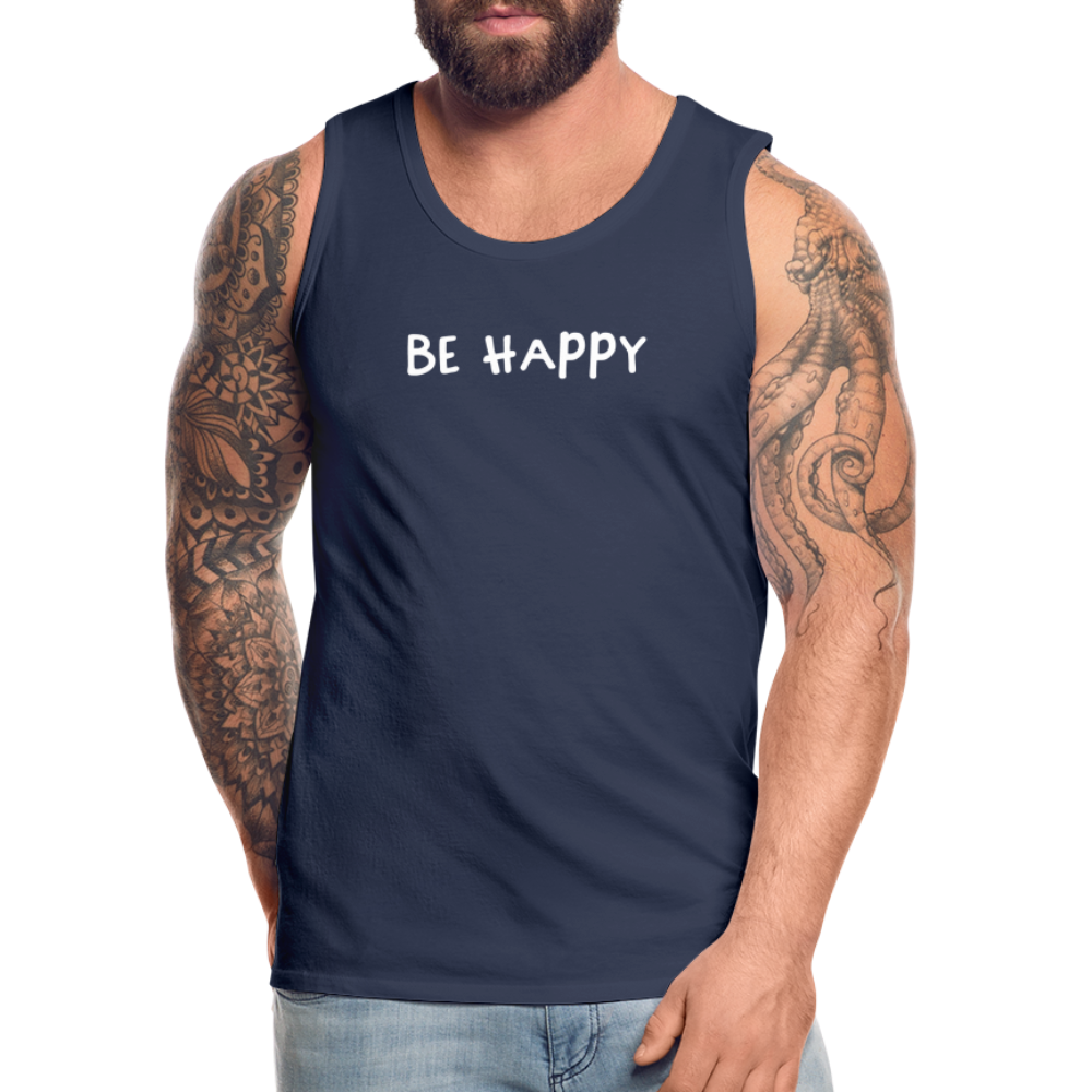 Be Happy - Männer Tank Top - Navy