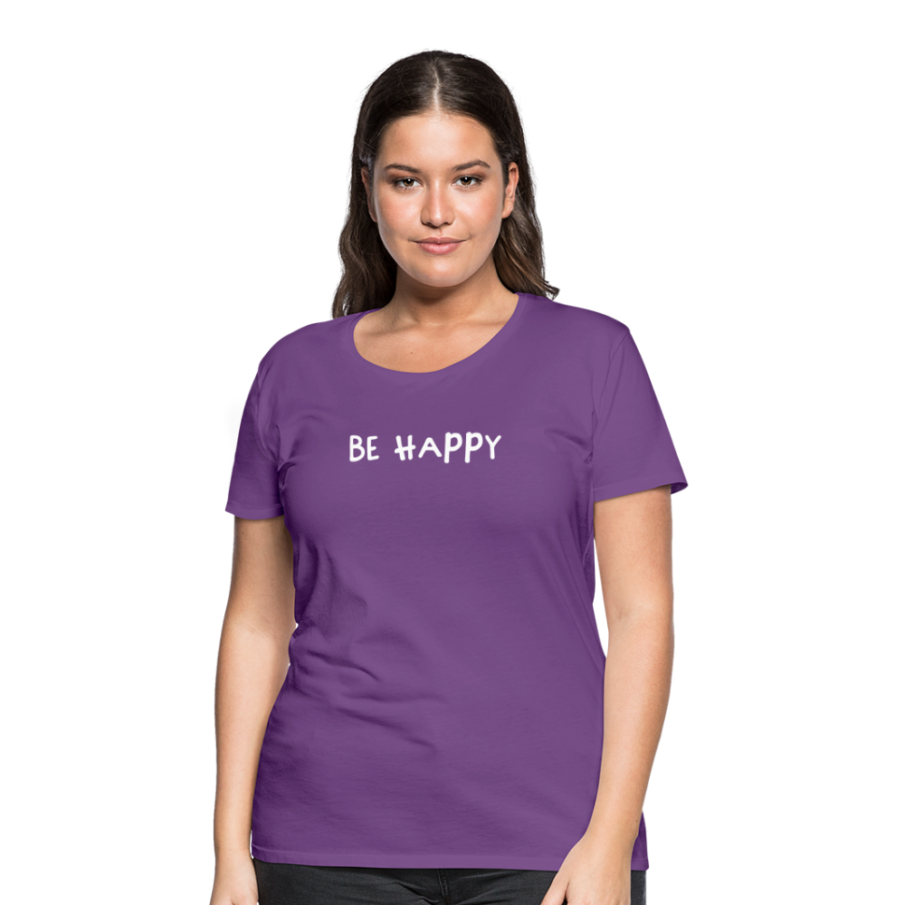 Be Happy - Frauen T-Shirt - Lila