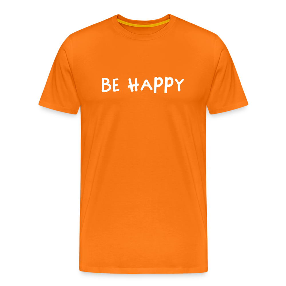 Be Happy - Männer T-Shirt - Orange