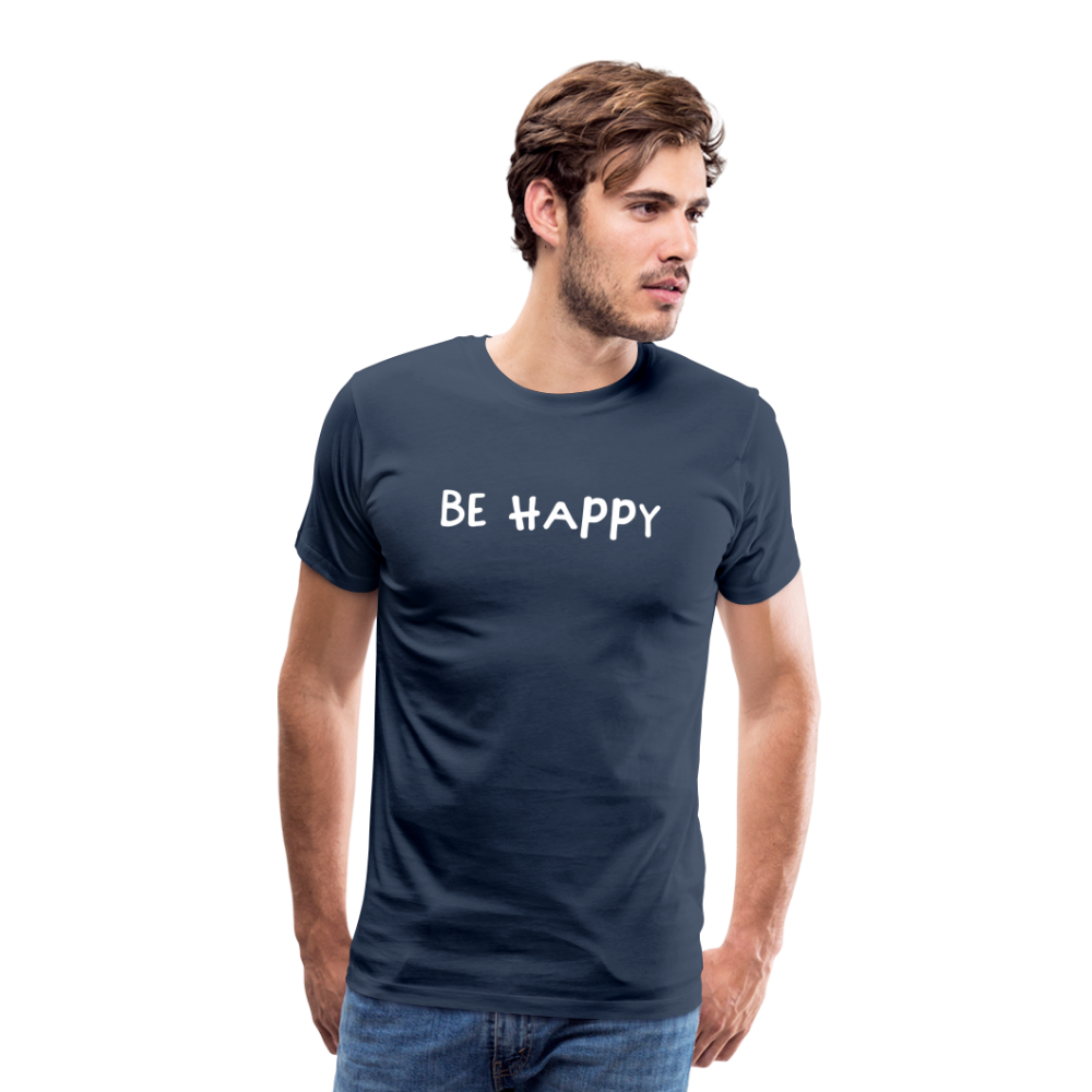 Be Happy - Männer T-Shirt - Navy