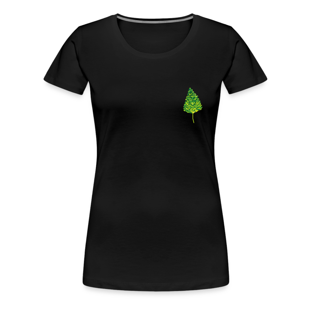 Das Blatt - Frauen T-Shirt - Schwarz