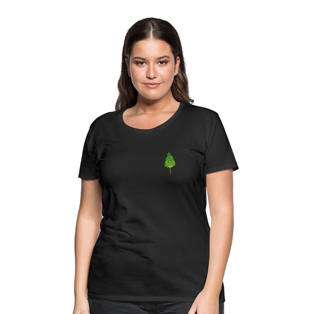 Das Blatt - Frauen T-Shirt - Schwarz