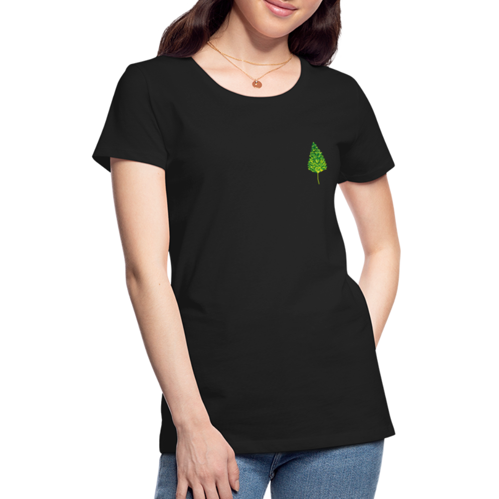 Das Blatt - Frauen T-Shirt - Schwarz