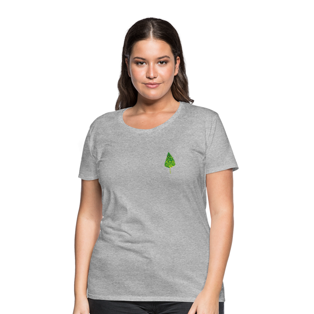 Das Blatt - Frauen T-Shirt - Grau meliert