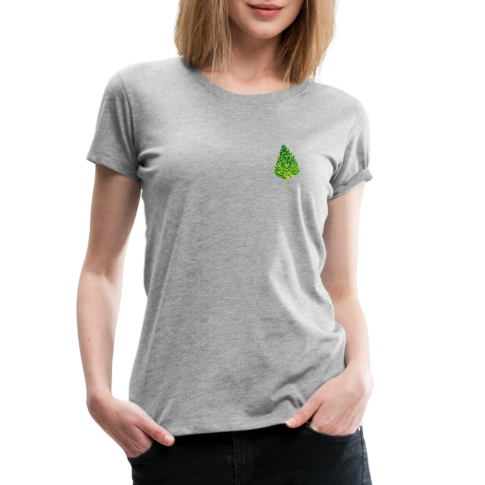 Das Blatt - Frauen T-Shirt - Grau meliert