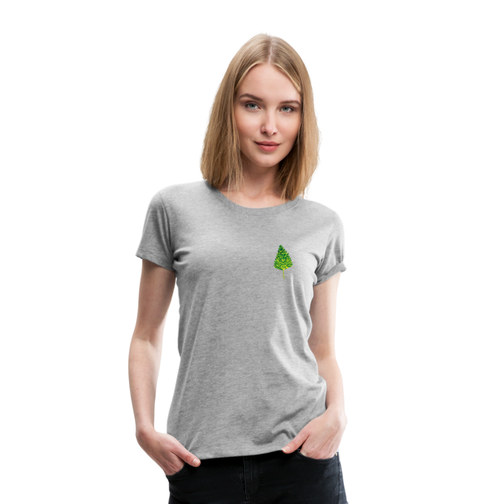Das Blatt - Frauen T-Shirt - Grau meliert