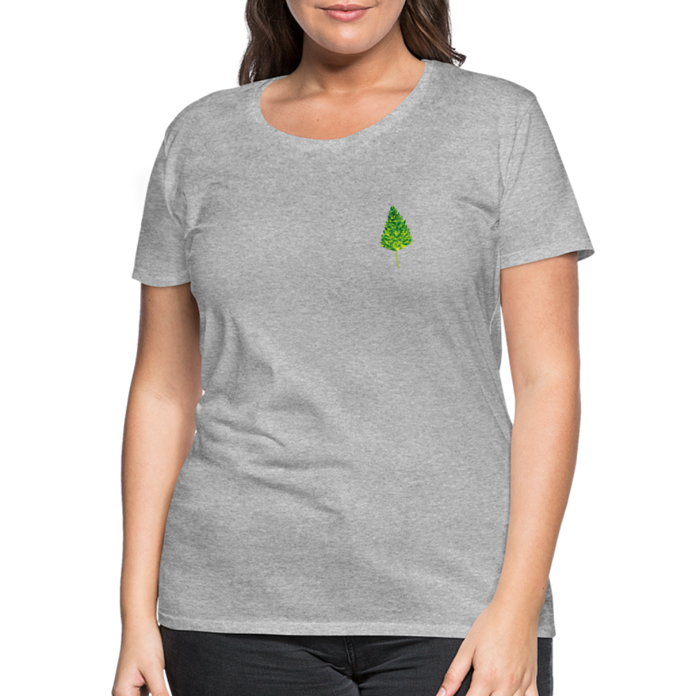Das Blatt - Frauen T-Shirt - Grau meliert