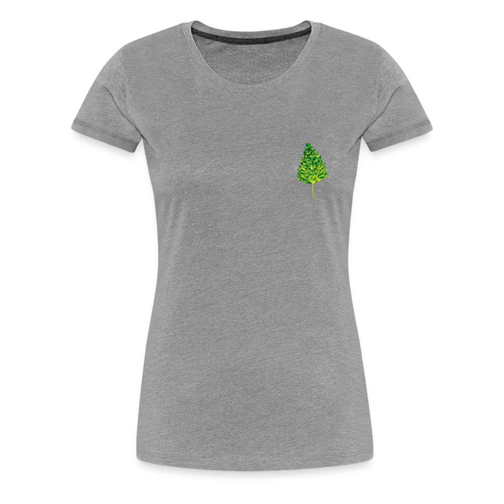 Das Blatt - Frauen T-Shirt - Grau meliert