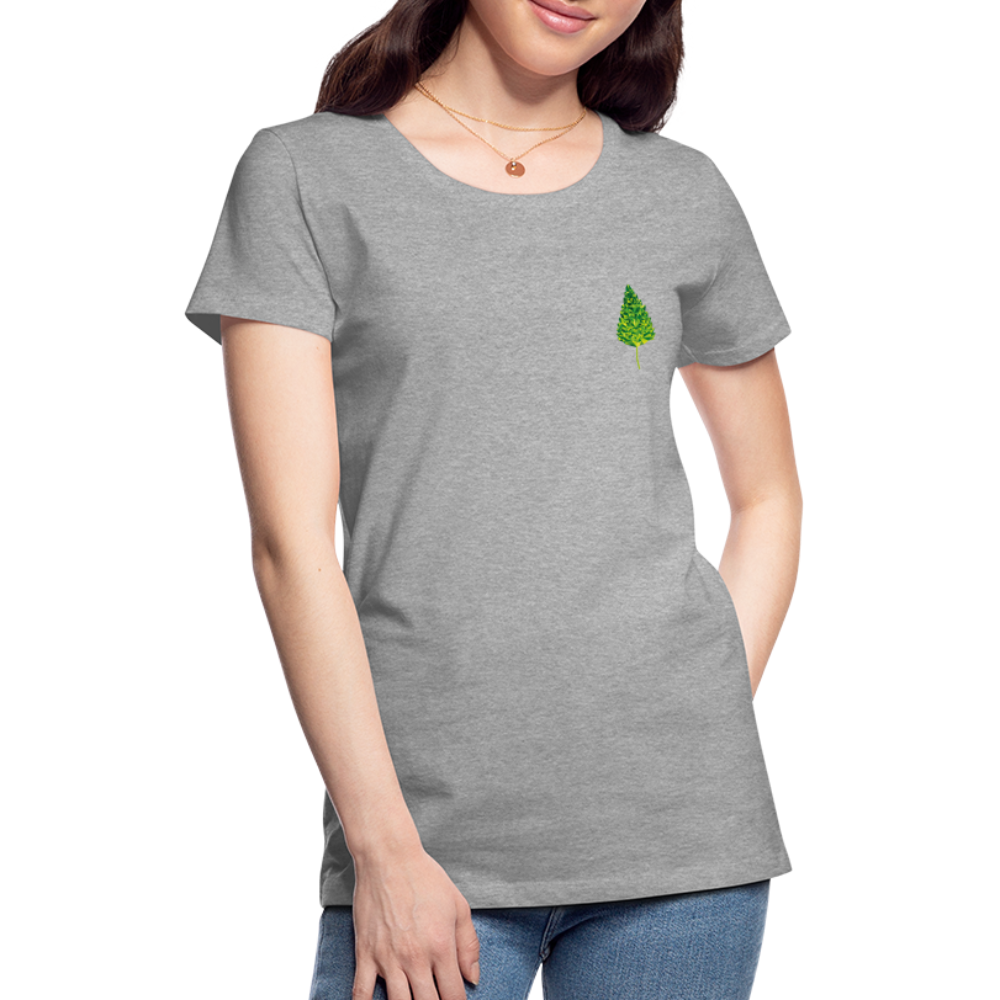 Das Blatt - Frauen T-Shirt - Grau meliert