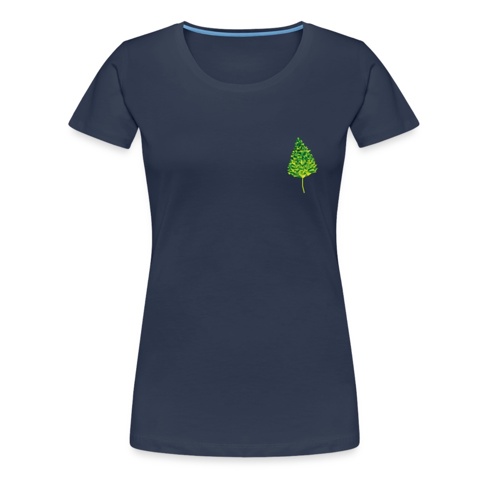Das Blatt - Frauen T-Shirt - Navy
