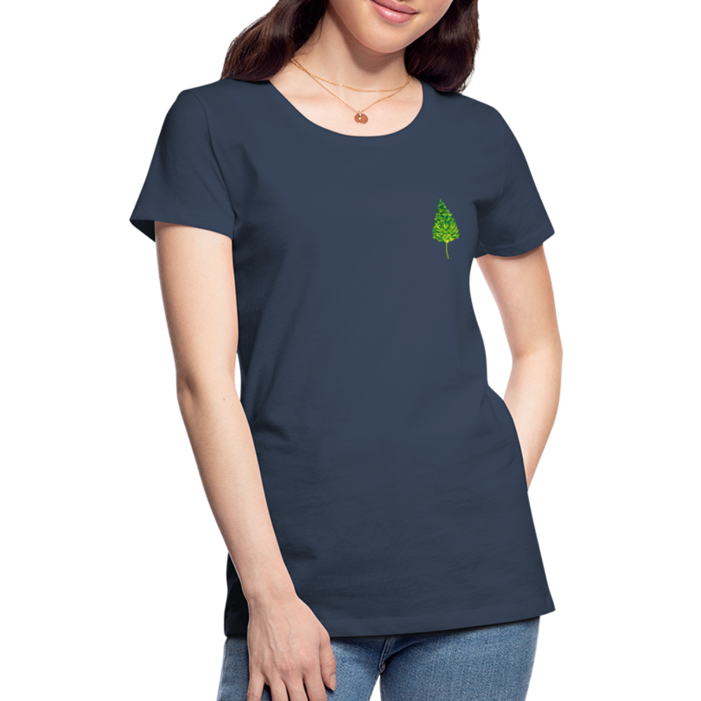 Das Blatt - Frauen T-Shirt - Navy