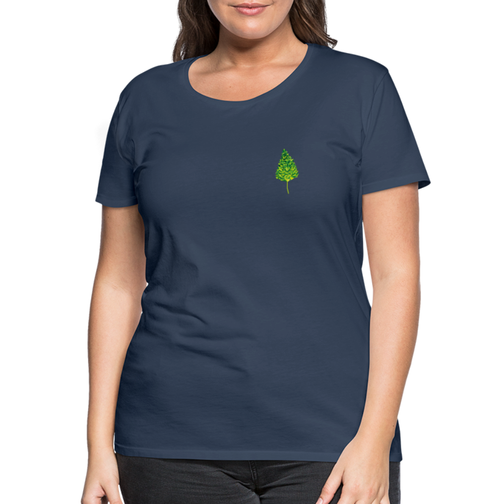 Das Blatt - Frauen T-Shirt - Navy