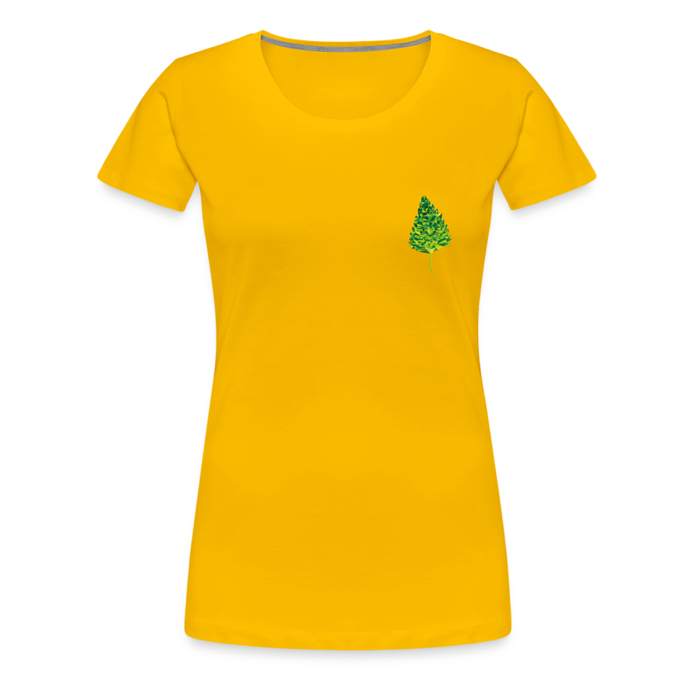 Das Blatt - Frauen T-Shirt - Sonnengelb