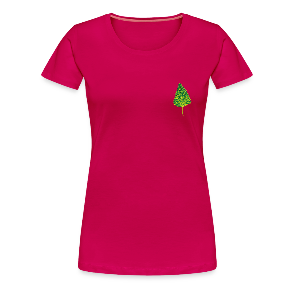 Das Blatt - Frauen T-Shirt - dunkles Pink