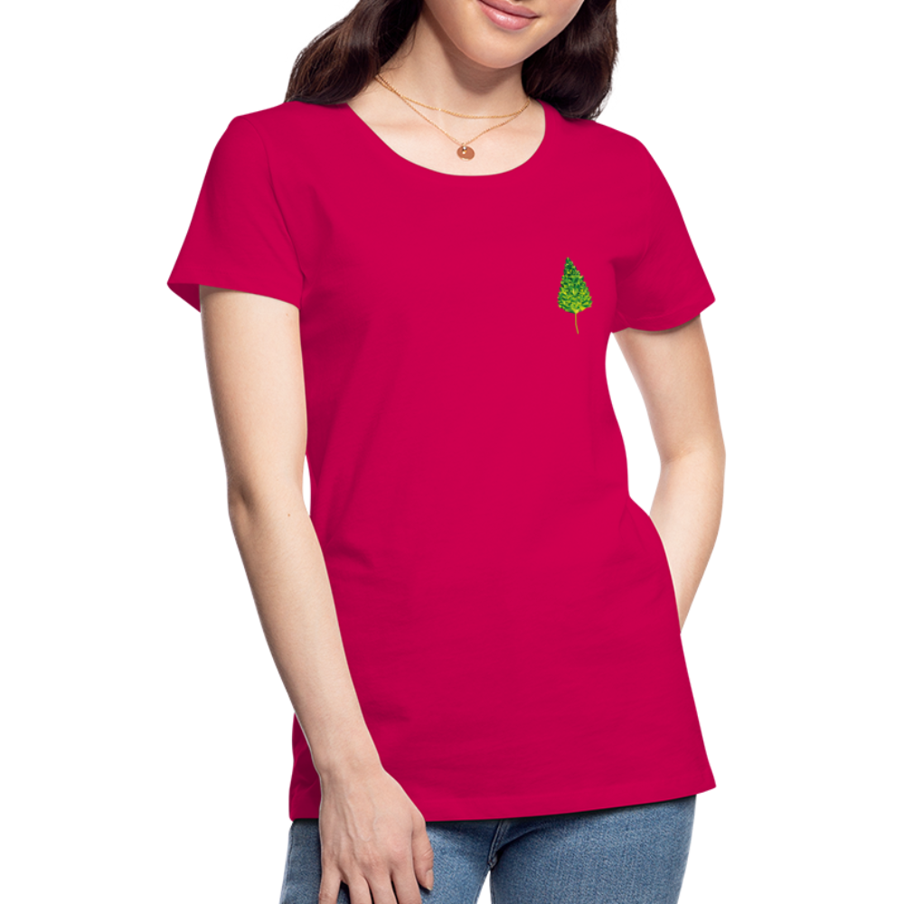 Das Blatt - Frauen T-Shirt - dunkles Pink
