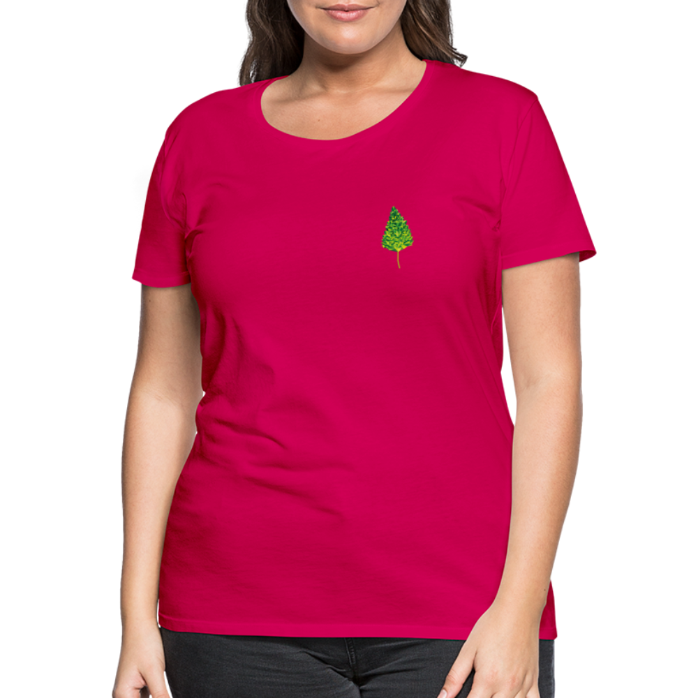 Das Blatt - Frauen T-Shirt - dunkles Pink