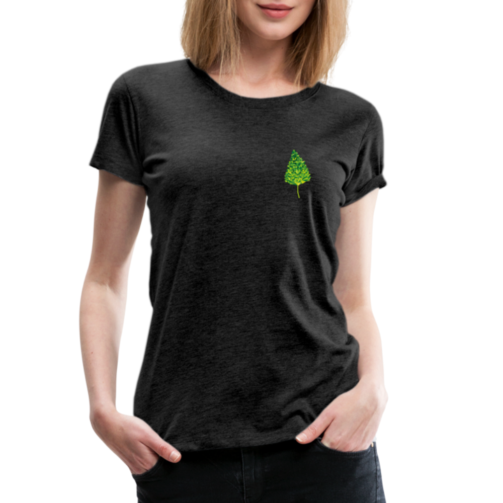 Das Blatt - Frauen T-Shirt - Anthrazit