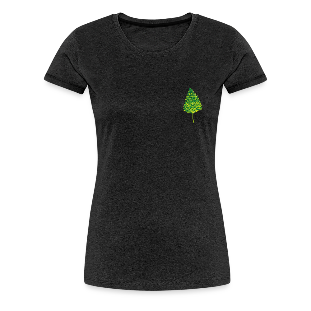 Das Blatt - Frauen T-Shirt - Anthrazit