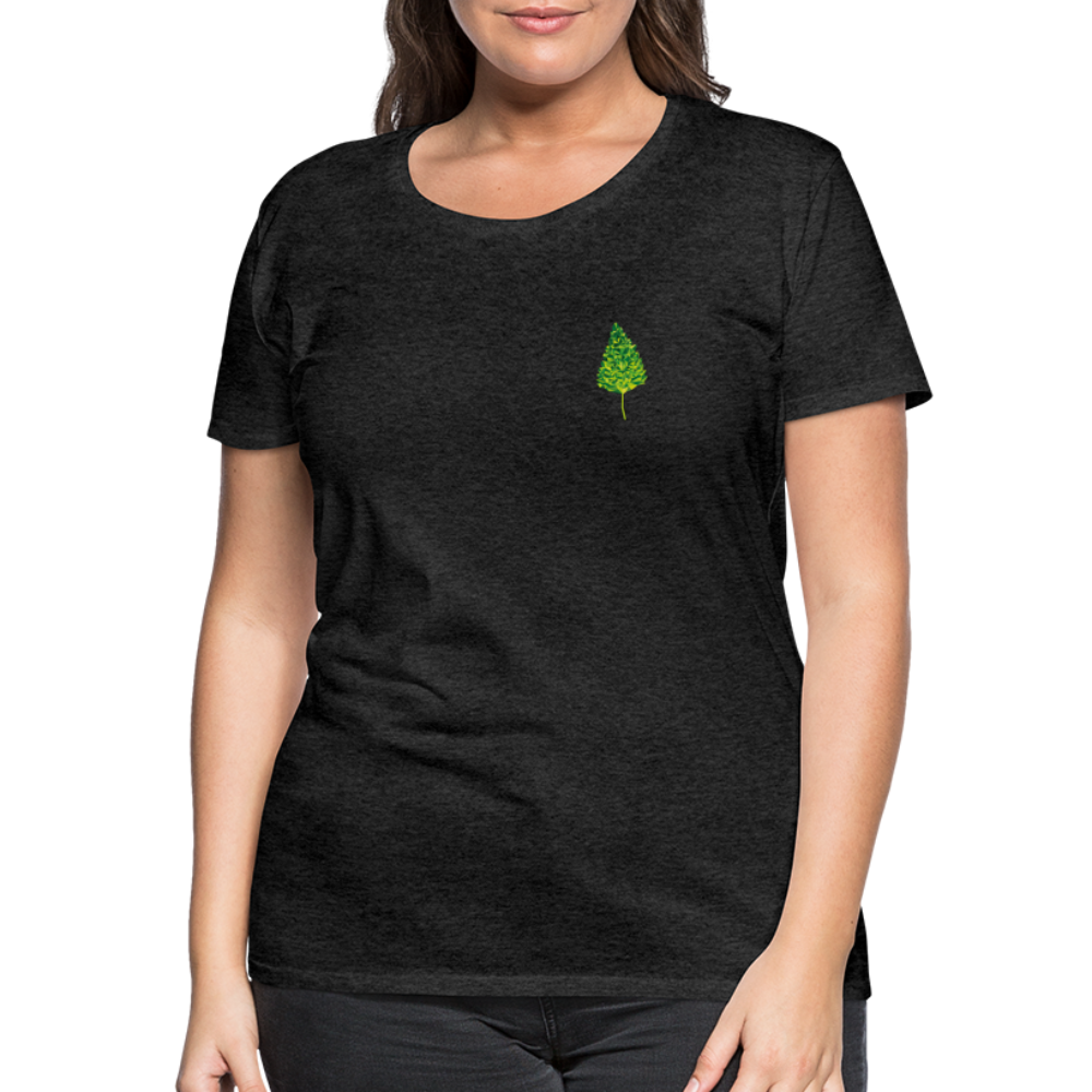 Das Blatt - Frauen T-Shirt - Anthrazit