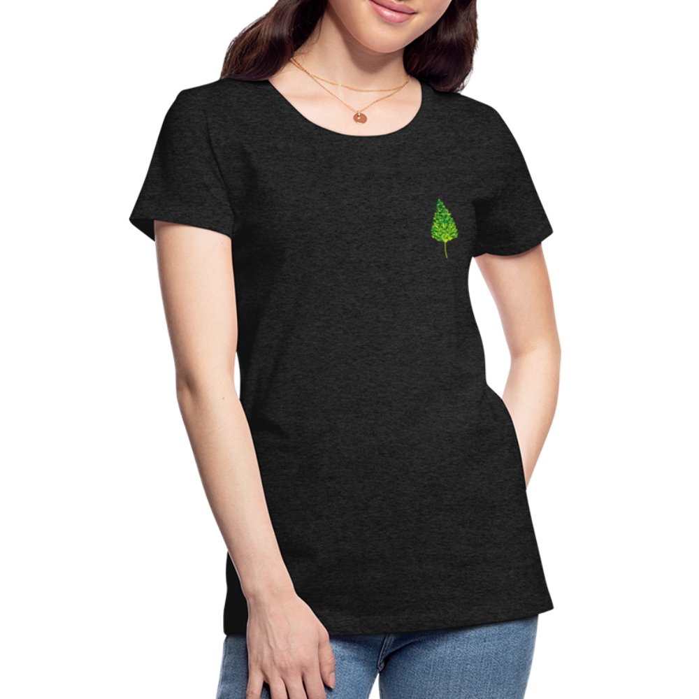 Das Blatt - Frauen T-Shirt - Anthrazit