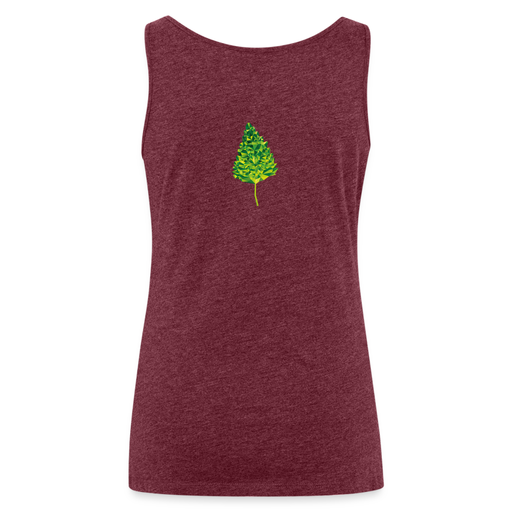 Das Blatt - Frauen Tank Top - Bordeauxrot meliert