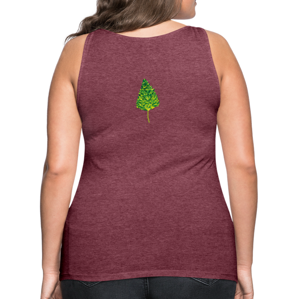 Das Blatt - Frauen Tank Top - Bordeauxrot meliert