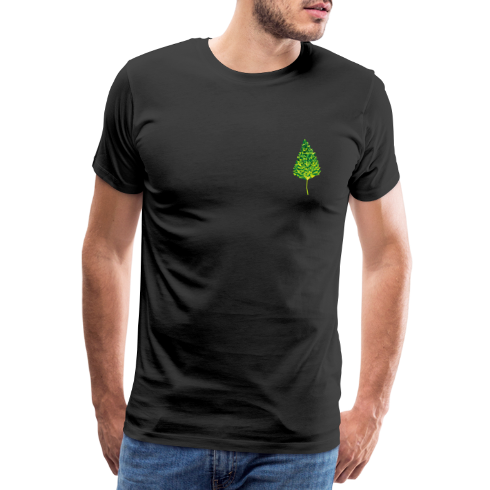 Das Blatt - Männer T-Shirt - Schwarz