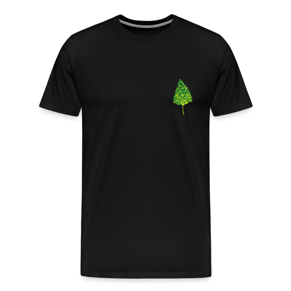 Das Blatt - Männer T-Shirt - Schwarz